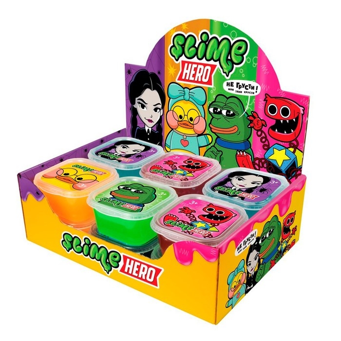 Слайм шоу-бокс, Hero Slime, набор 12 шт. Слайм шоу-бокс, Hero Slime, набор 12 шт.