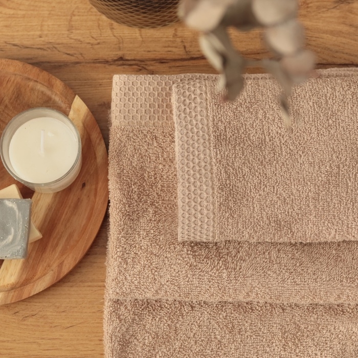 Набор махровых полотенец LoveLife Набор махровых полотенец LoveLife "Natural stone" 3 шт: 70х130,50х80,30х50 см., 100% хл