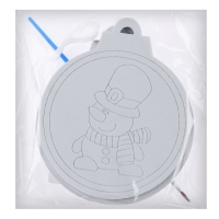 Ёлочное украшение под раскраску «Модник» 4 шт., кисть Ёлочное украшение под раскраску «Модник» 4 шт., кисть