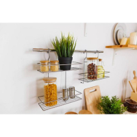 Полка для рейлинга прямая, 1 ярус, ширина 26,5 см, d=25 мм, цвет хром Полка для рейлинга прямая, 1 ярус, ширина 26,5 см, d=25 мм, цвет хром