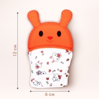 Прорезыватель-рукавичка «Зайка», цвет красный/желтый, Крошка Я Прорезыватель-рукавичка «Зайка», цвет красный/желтый, Крошка Я