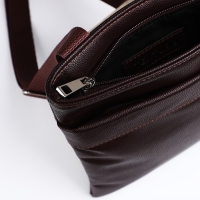 Сумка мужская через плечо TEXTURA, искусственная кожа, цвет коричневый