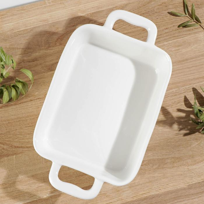 Форма для запекания из жаропрочной керамики Доляна &laquo;Долли&raquo;, 500 мл, 21,5&times;12&times;4,5 см, цвет белый