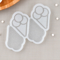 Силиконовый молд для леденцов и шоколада &laquo;Мороженое погремушка&raquo;, 6&times;4 см, цвет прозрачный