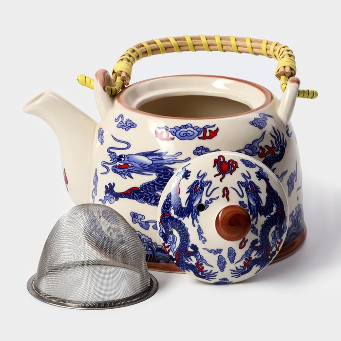 Чайник заварочный &laquo;Синий дракон&raquo;, 900 мл, с металлическим ситом