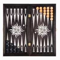 Нарды деревянные большие, настольная игра &laquo;Драконы&raquo;, 40 х 40 см, серебро