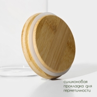 Банка стеклянная для хранения сыпучих продуктов BellaTenero «Эко», 2 л, 12×20 см, с бамбуковой крышкой Банка стеклянная для хранения сыпучих продуктов BellaTenero «Эко», 2 л, 12×20 см, с бамбуковой крышкой