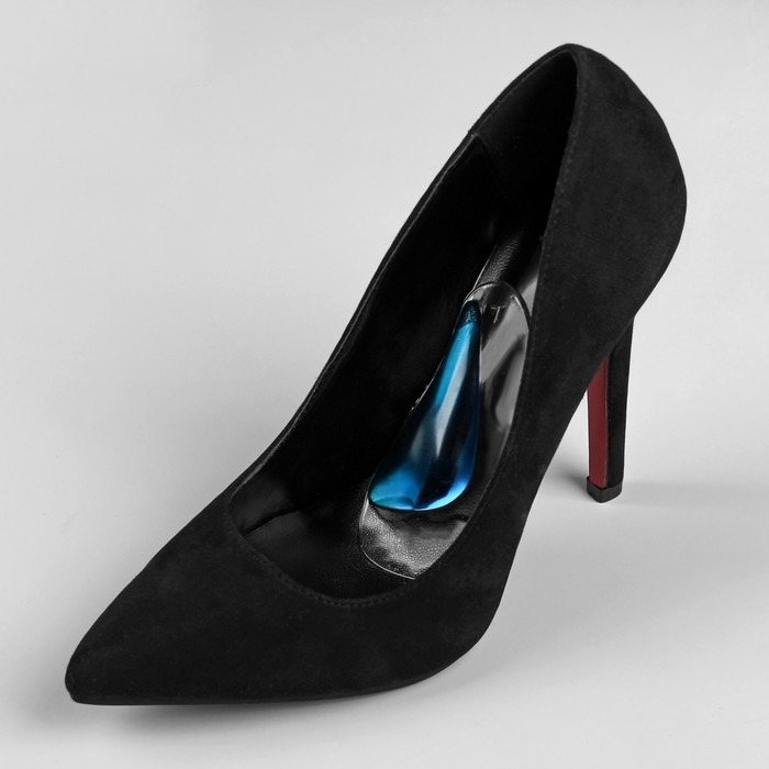 Супинаторы для обуви, амортизирующие, силиконовые, S (35-37 р-р), пара, цвет прозрачный/голубой Супинаторы для обуви, амортизирующие, силиконовые, S (35-37 р-р), пара, цвет прозрачный/голубой