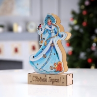 Светодиодная фигура «Снегурочка» 12 × 20 × 4.7 см, дерево, батарейки LR1130х3 (в комплекте), свечение тёплое белое Светодиодная фигура «Снегурочка» 12 × 20 × 4.7 см, дерево, батарейки LR1130х3 (в комплекте), свечение тёплое белое