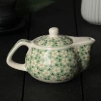 Чайник заварочный «Весеннее цветение», 200 мл , с металлическим ситом, цвет зеленый Чайник заварочный «Весеннее цветение», 200 мл , с металлическим ситом, цвет зеленый