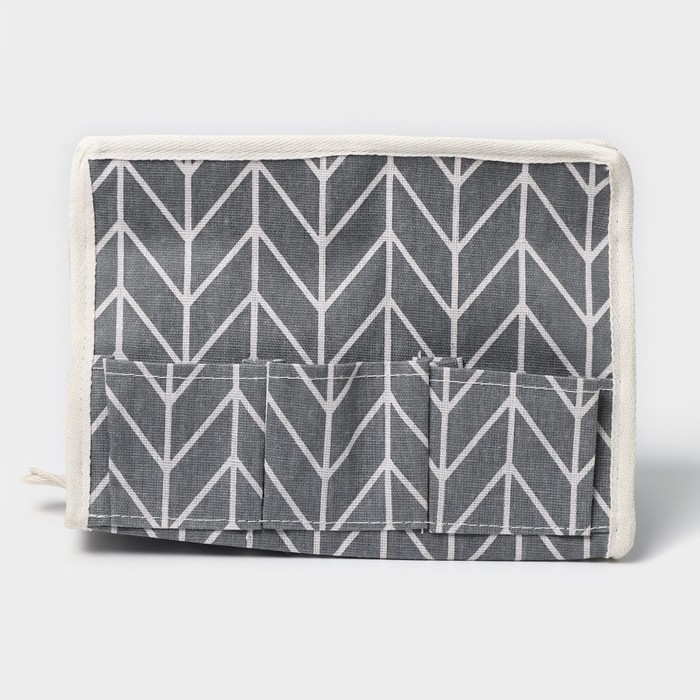 Органайзер для мелочей Доляна &laquo;Зиг-заг&raquo;, 6 карманов, 25&times;13&times;18 см, цвет серый