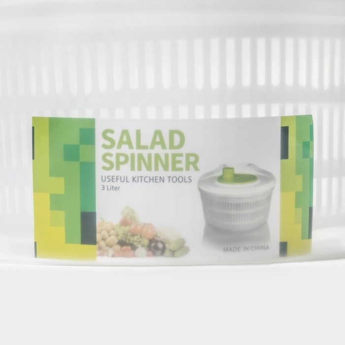 Центрифуга для сушки зелени "Оазис" 3,2 л, пластик, цвет бело-зеленый