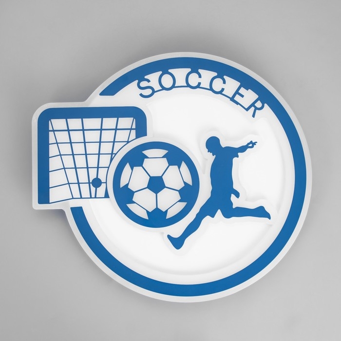 Люстра "Футбол" LED 68Вт 2 режима синий 55х50х10см