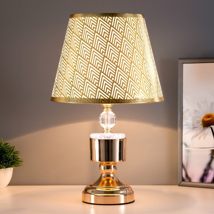 Настольная лампа "Луана" Е27 40Вт золото 25х24х41 см RISALUX