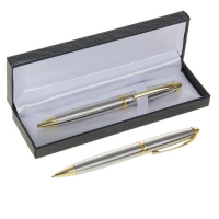 Ручка подарочная, шариковая "Гравюра" в кожзам футляре, поворотная