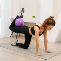 Мяч для йоги и пилатеса Sangh, d=25 см, 100 г, цвет фиолетовый