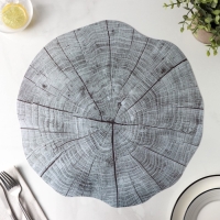 Салфетка сервировочная на стол &laquo;Спил&raquo;, 38&times;39 см, цвет серый