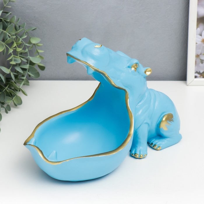 Сувенир полистоун подставка Сувенир полистоун подставка "Голубой бегемот" 22х16,5х30 см