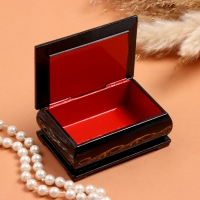 Шкатулка &laquo;Ангел с лейкой&raquo;, черная, 6&times;9 см, лаковая миниатюра