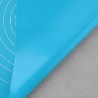 Силиконовый коврик для выпечки &laquo;Тесто для пиццы&raquo;, 50 х 40 см, цвет голубой