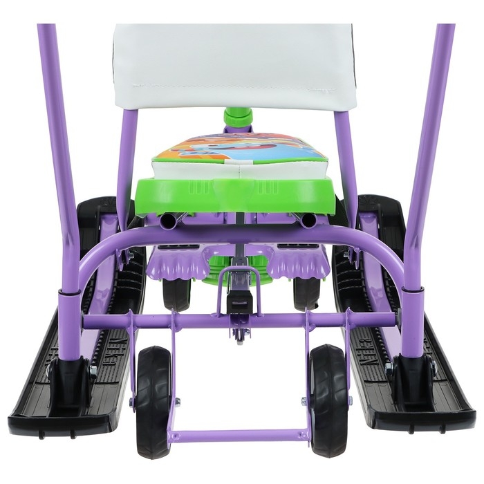 Снегокат с колёсами &laquo;Тимка спорт 6 Монстрики&raquo;, ТС6/МН, с родительской ручкой, со спинкой и ремнём безопасности