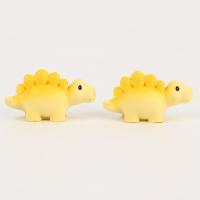 Миниатюра кукольная &laquo;Динозаврик&raquo;, набор 2 шт., размер 1 шт. &mdash; 3 &times; 5,5 &times; 2 см, цвет жёлтый