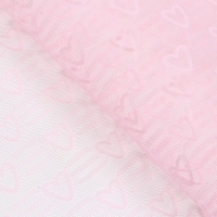 Сетка флористическая "Сердечки", 50см*4,5м, пудровая Сетка флористическая "Сердечки", 50см*4,5м, пудровая