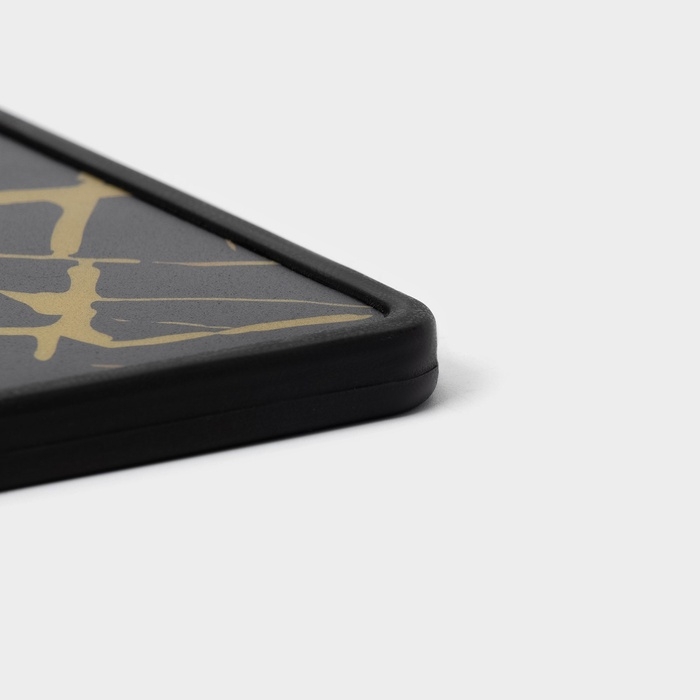 Доска разделочная прямоугольная 30х20 см Доска разделочная прямоугольная 30х20 см "Обсидиан и золото" 5152905