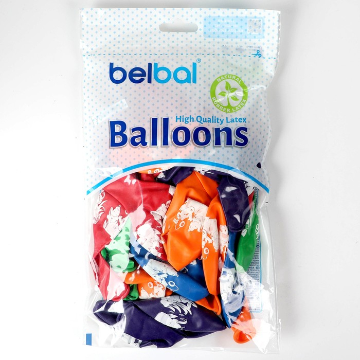 Шар латексный 14" &laquo;Лунтик&raquo;, пастель, набор 25 шт.