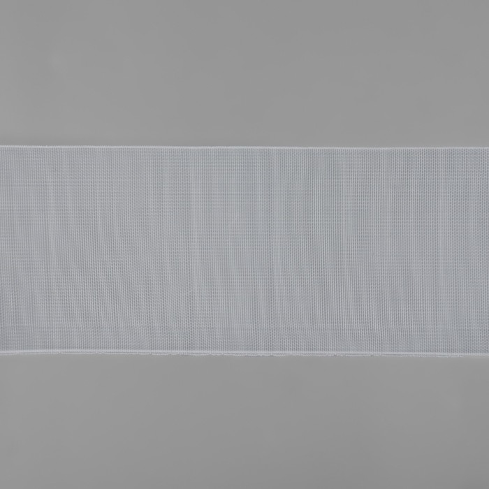 Шторная лента фиксированная сборка, органза, 10 см, 50 &plusmn; 1 м, цвет прозрачный