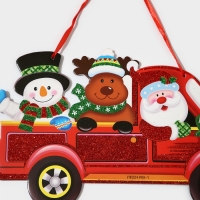 Декоративное украшение (подвеска) "Дед мороз с друзьями" 49,5х39,5 см Декоративное украшение (подвеска) "Дед мороз с друзьями" 49,5х39,5 см