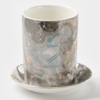 Подставка керамическая для столовых приборов &laquo;Вилка-ложка&raquo;, 13,5&times;13,5&times;12,5 см