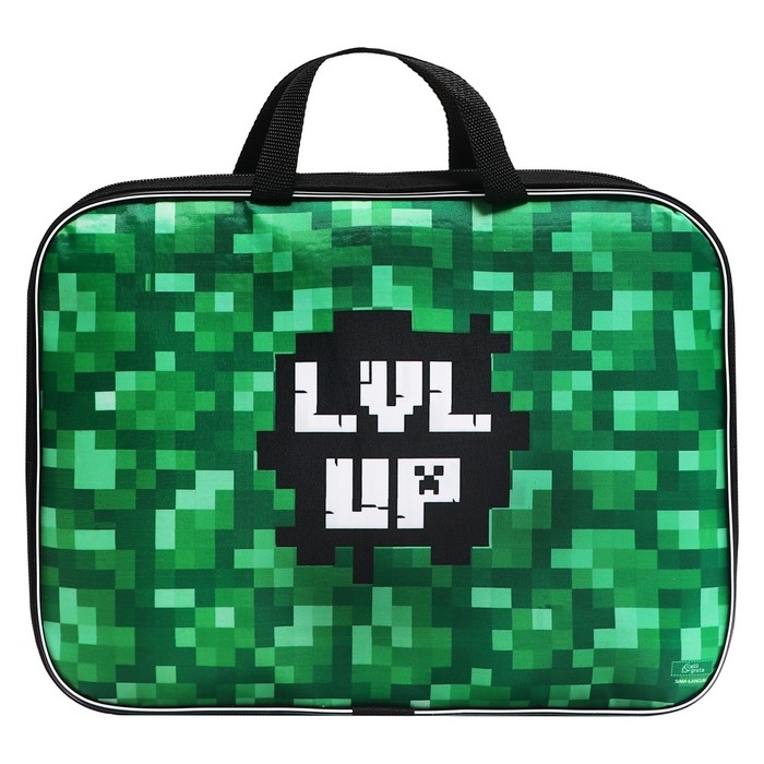 Папка с ручками текстильная А4, 350 х 270 х 70 мм, Calligrata Папка с ручками текстильная А4, 350 х 270 х 70 мм, Calligrata "Пиксели"