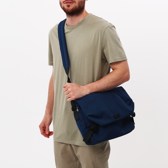 Сумка мужская &laquo;Медведково&raquo;, цвет синий