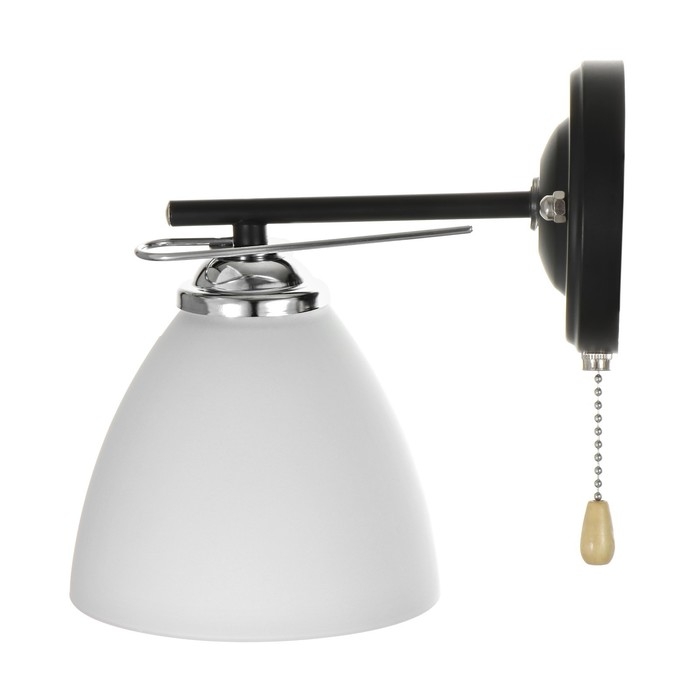 Бра 2019/1 E27 60Вт хром+черный 18х13,5х17 см Бра 2019/1 E27 60Вт хром+черный 18х13,5х17 см