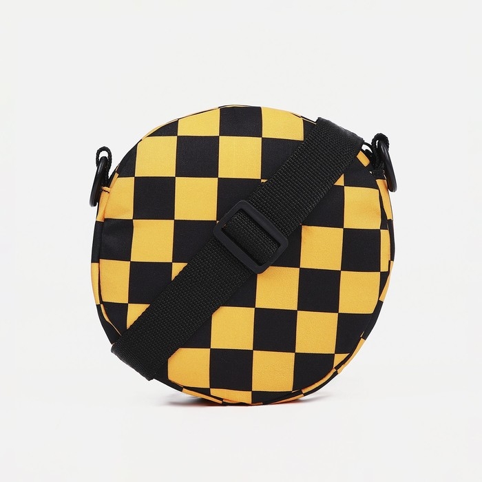 Сумка детская на молнии, наружный карман, регулируемый ремень, цвет чёрный/оранжевый