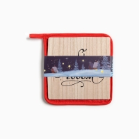 Новый год. Набор кухонный С новым годом: подставка 15*15 см, прихватка 17*17см Новый год. Набор кухонный С новым годом: подставка 15*15 см, прихватка 17*17см