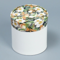 Набор шляпных коробок 2 в 1, упаковка подарочная, &laquo;Цветочный&raquo;, 13 х 13, 16 х 16 см