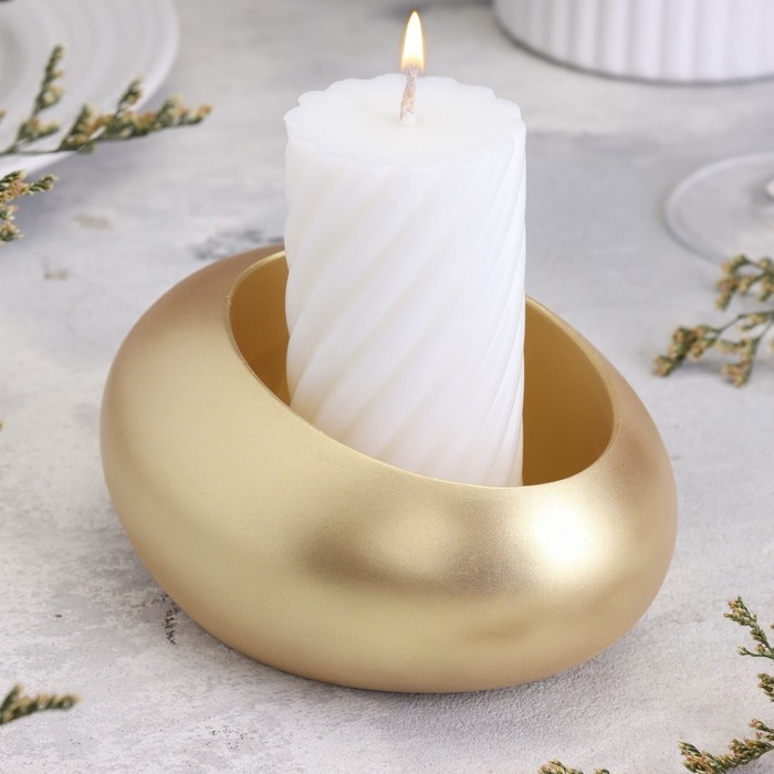 Подсвечник Подсвечник "Капля" из гипса,14,5х10х6,5см,золото