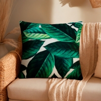 Наволочка декоративная Этель Тропики &laquo;Листва&raquo; 40х40 см, велюр