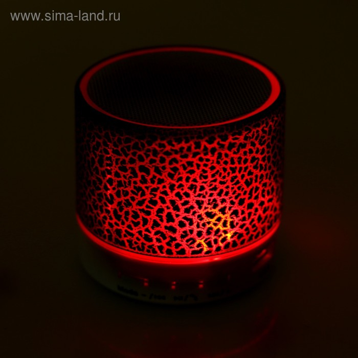 Портативная колонка Luazon LAB-04, с подсветкой, Bluetooth, USB, microSD, microUSB, МИКС