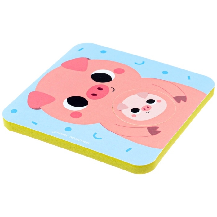 Мягкий пазл для малышей «Кто чей малыш?», 8 пазлов, Крошка Я Мягкий пазл для малышей «Кто чей малыш?», 8 пазлов, Крошка Я