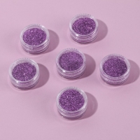 Набор блесток для декора, мелкий помол, цвет фиолетовый, 6 штук Набор блесток для декора, мелкий помол, цвет фиолетовый, 6 штук