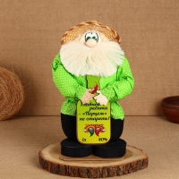 Оберег - домовой "Иваныч с бутылкой", h=40 см Оберег - домовой "Иваныч с бутылкой", h=40 см