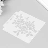 Трафарет пластик "Цветы. Русский стиль" 13х14 см