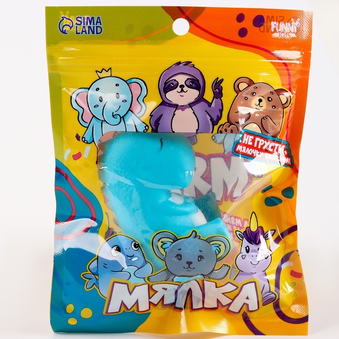 Антистресс сквиш мялка &laquo;Животные&raquo; , в пакете, с песком