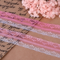 Кружево капроновое &laquo;Градиент&raquo;, 35 мм &times; 10 &plusmn; 1 м, цвет розовый/сиреневый №3