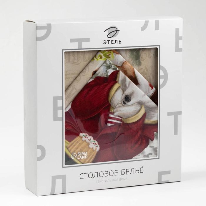 Набор столовый "Winter holidays" скат.150х110см +/-3см с ГМВО, салф.40х40см-4 шт, хл100%
