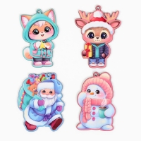 Ёлочная игрушка новогодняя , 4 шт, набор, милый Ёлочная игрушка новогодняя , 4 шт, набор, милый