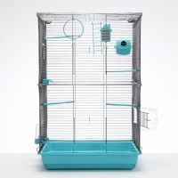 Клетка для птиц "Пижон" №104-Б, разборная, 2 секции, 58 х 40 х 88см, бирюзовая Клетка для птиц "Пижон" №104-Б, разборная, 2 секции, 58 х 40 х 88см, бирюзовая